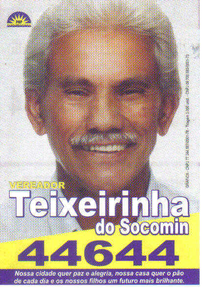Santinho usado nas eleições 2008